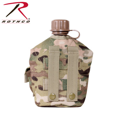 Rothco GI Style MOLLE Canteen Cover MultiCam - Durable 1000D Cordura Nylon with Fleece Lining