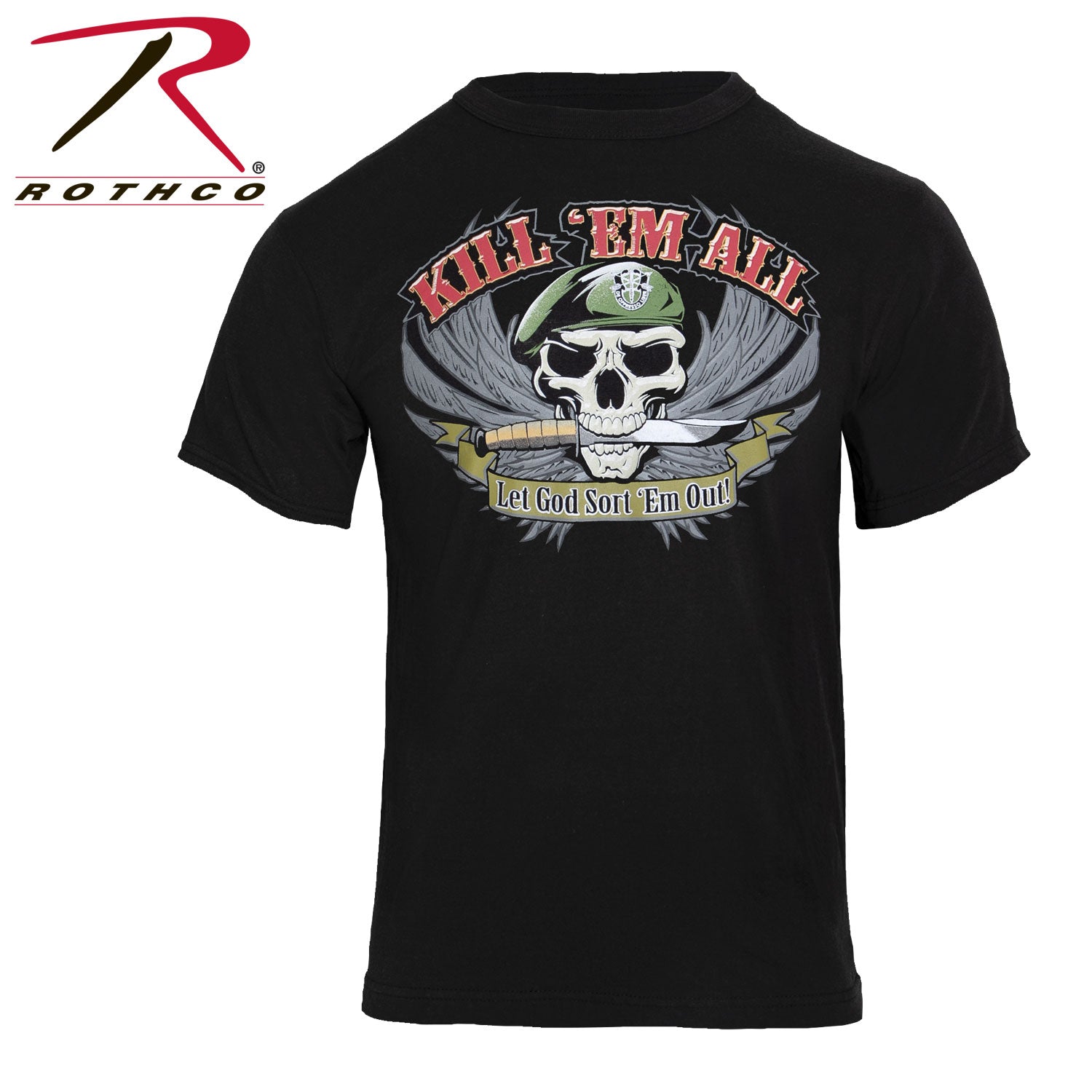 Rothco Kill 'Em All T-Shirt Size XL - Bold Graphic Military Design