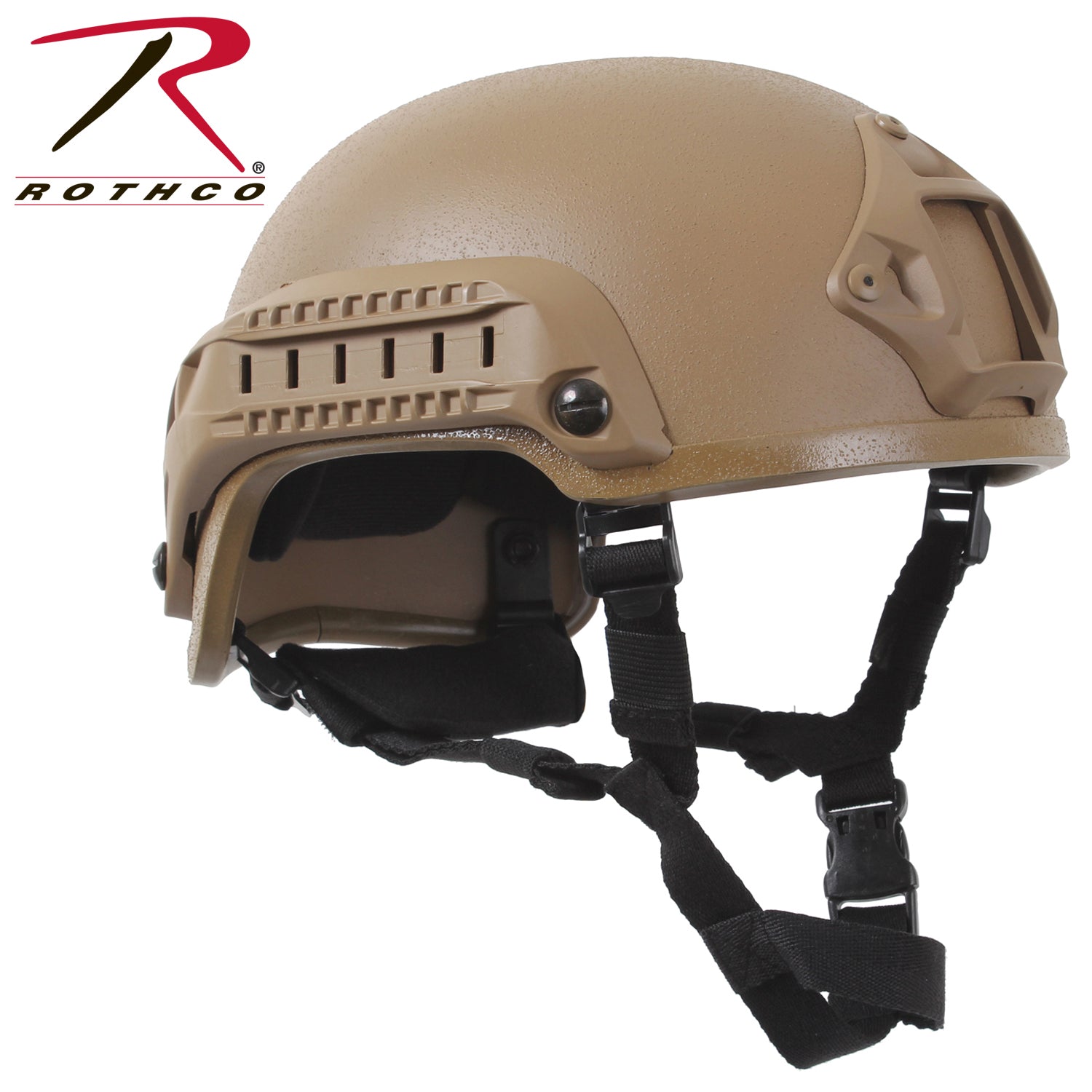 Rothco Base Jump Helmet Coyote Brown - Lightweight Tactical Helmet with Customizable Accessories