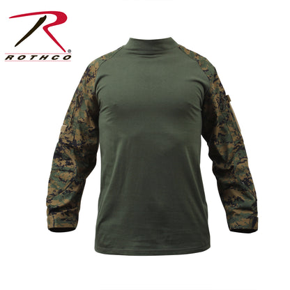 Rothco NYCO FR Fire Retardant Combat Shirt in Woodland Digital Camo, Size 2XL