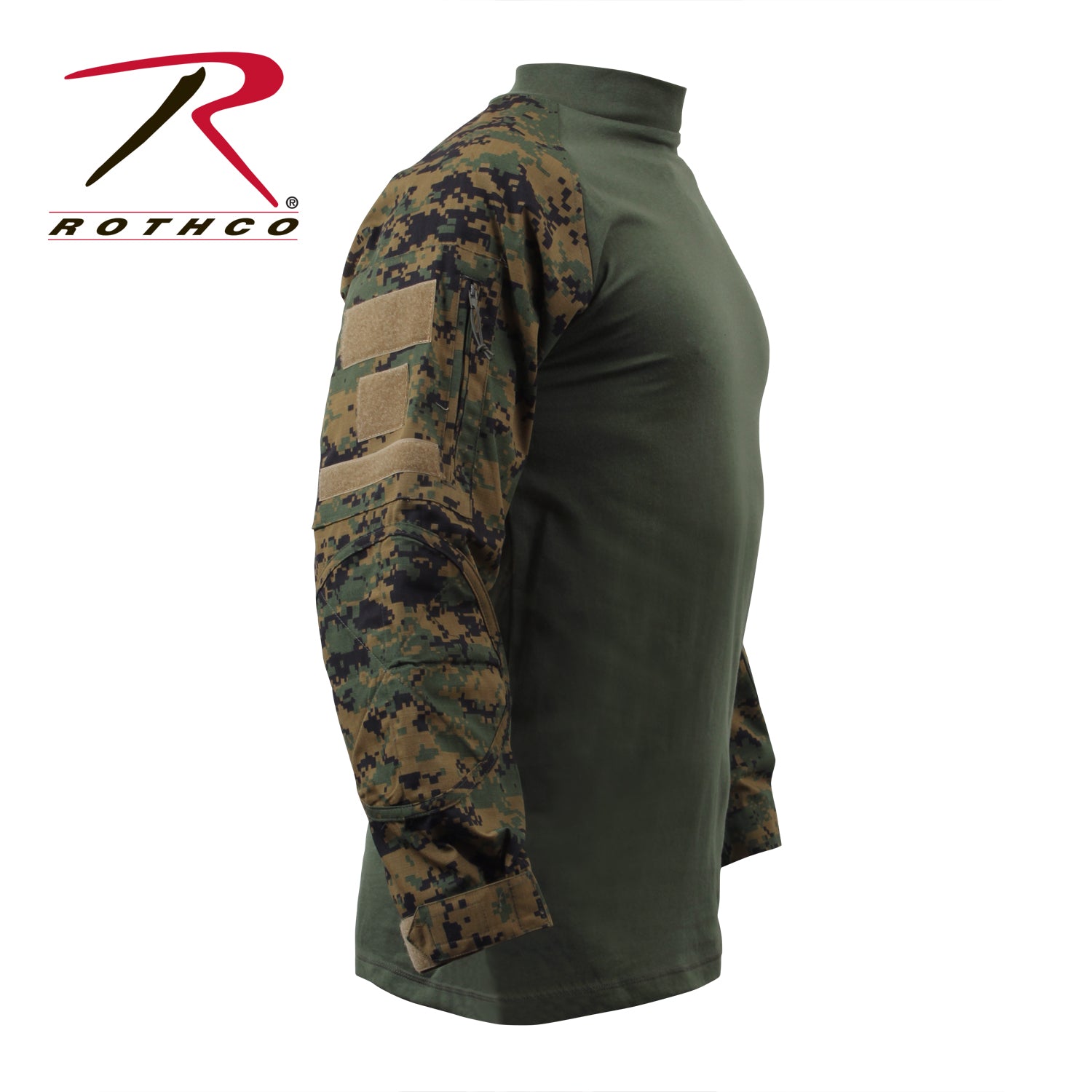 Rothco NYCO FR Fire Retardant Combat Shirt in Woodland Digital Camo, Size 2XL