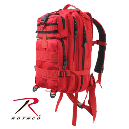 Rothco Medium Transport Pack Red - Tactical 25L Backpack with MOLLE Webbing and Water-Resistant Construction