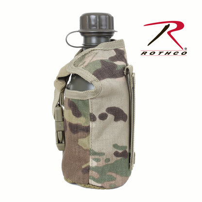 Rothco MOLLE Compatible 1 Quart Canteen Pouch in MultiCam - Durable Hydration Accessory