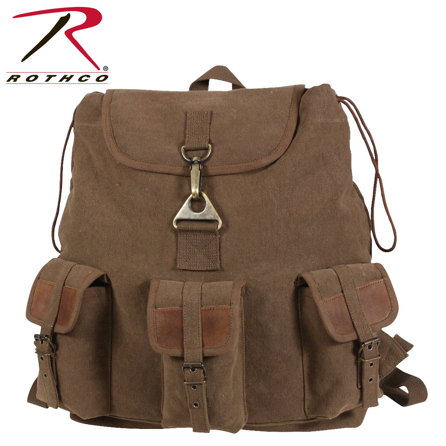 Rothco Vintage Canvas Wayfarer Backpack with Leather Accents - Part No. 9693