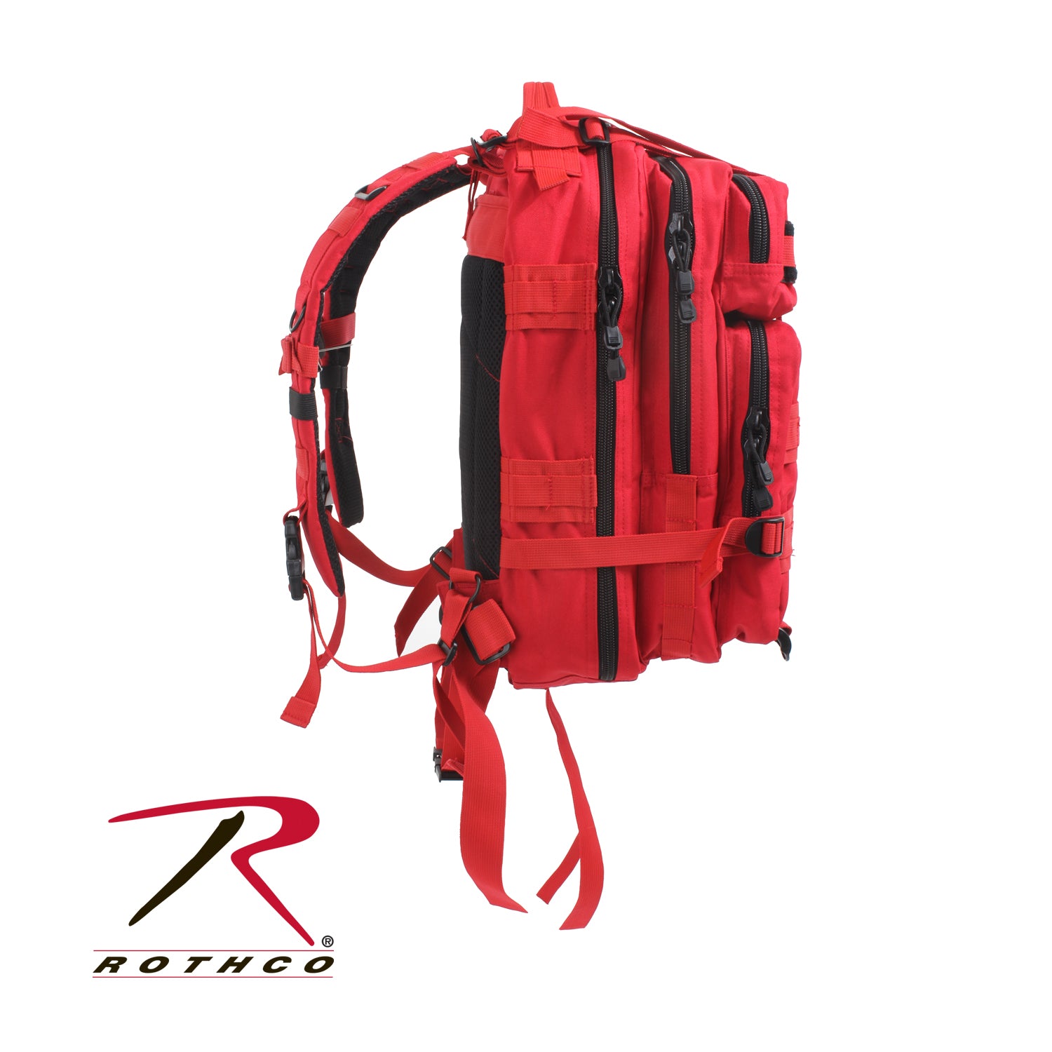Rothco Medium Transport Pack Red - Tactical 25L Backpack with MOLLE Webbing and Water-Resistant Construction