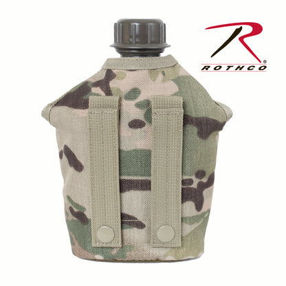 Rothco MOLLE Compatible 1 Quart Canteen Pouch in MultiCam - Durable Hydration Accessory