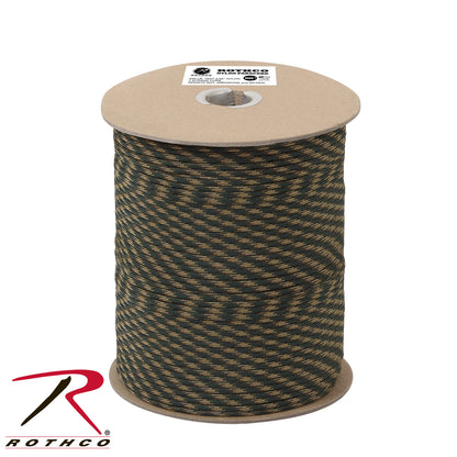 Rothco Nylon Paracord 550lb, 1000 Foot Spool - Woodland Camo