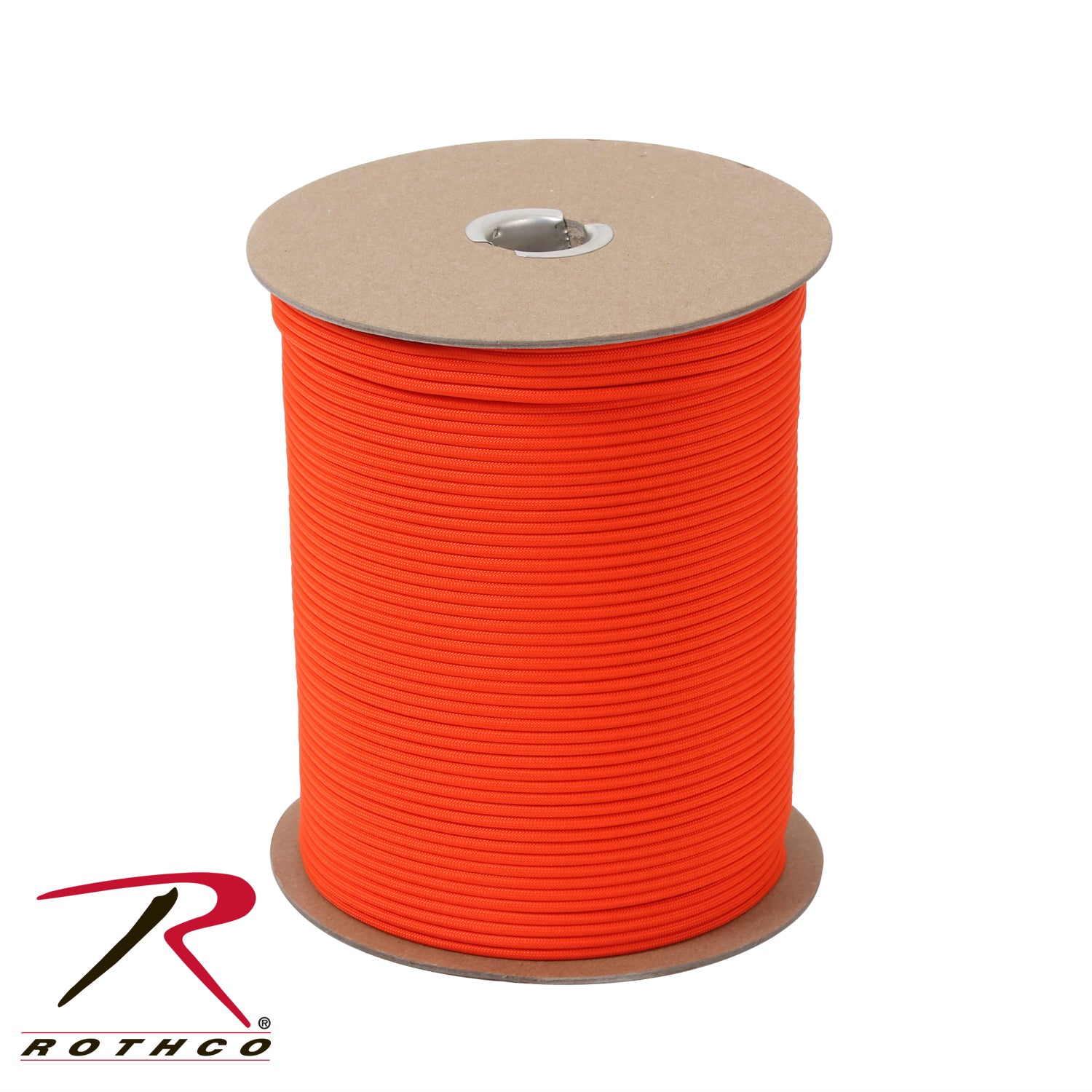 Rothco Nylon Paracord 550lb Safety Orange – 1000 Foot Spool for Camping, Survival & Tactical Use