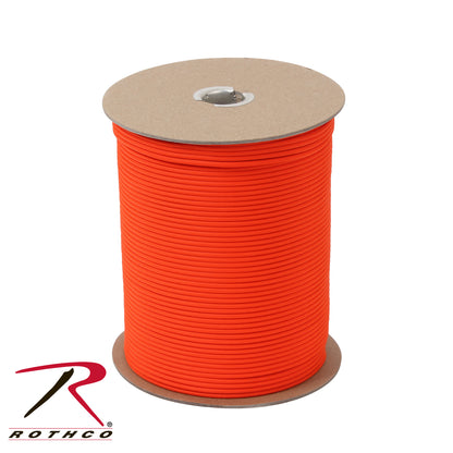 Rothco Nylon Paracord 550lb Safety Orange – 1000 Foot Spool for Camping, Survival & Tactical Use