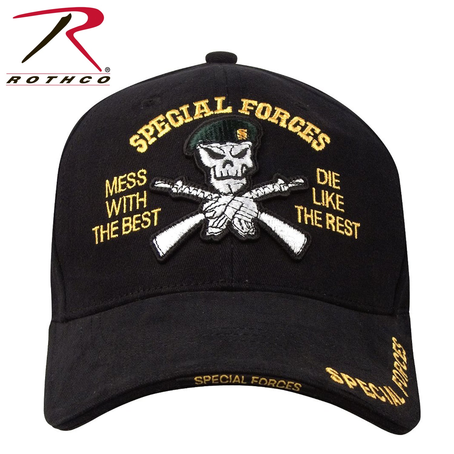 Rothco Deluxe Low Profile Special Forces Insignia Cap with Embroidered Badge and Motto