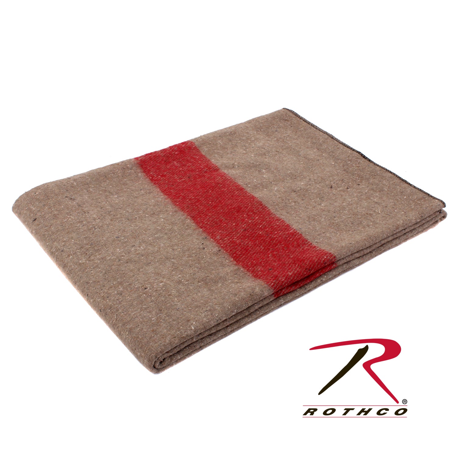 Rothco Swiss Style Wool Blanket - 60 x 80 inches Outdoor Camping Throw