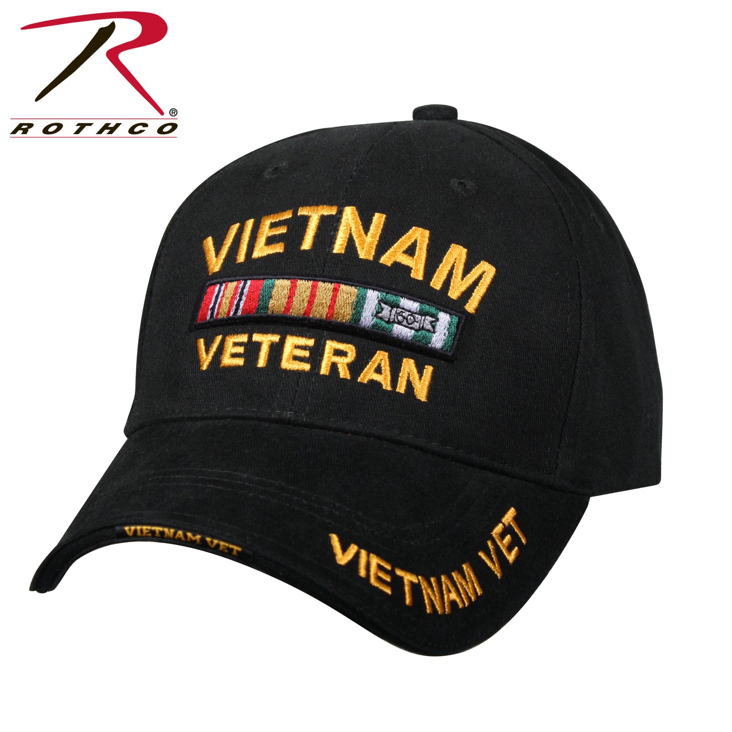 Rothco Deluxe Low Profile Vietnam Veteran Insignia Cap - Black