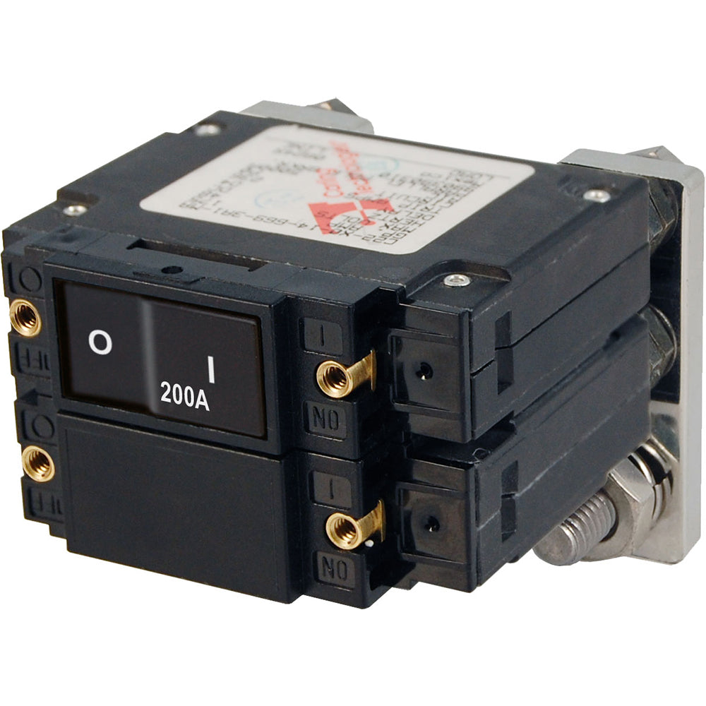 Blue Sea Systems C-Series Flat Circuit Breaker, 200 Amp, Single & Double Pole