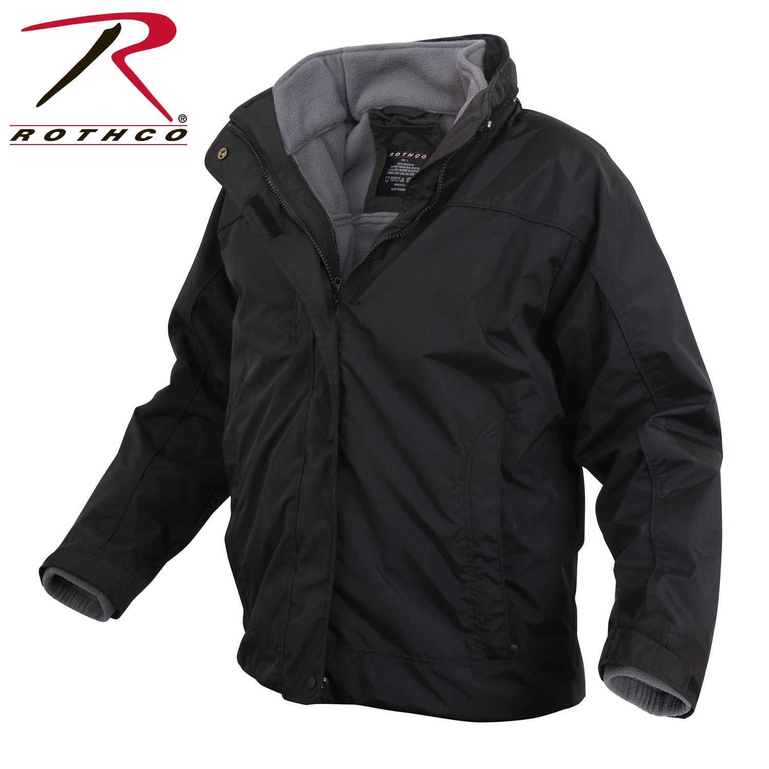 Rothco All Weather 3-In-1 Jacket Size 3XL in Black | Versatile Waterproof Outerwear