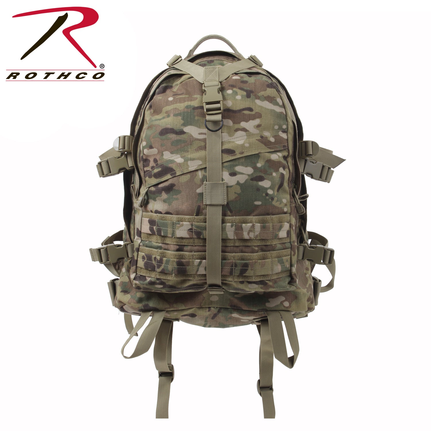 Rothco Large Camo Transport Pack MultiCam - Tactical 19 x 15 x 8 Inch Backpack with MOLLE Compatibility
