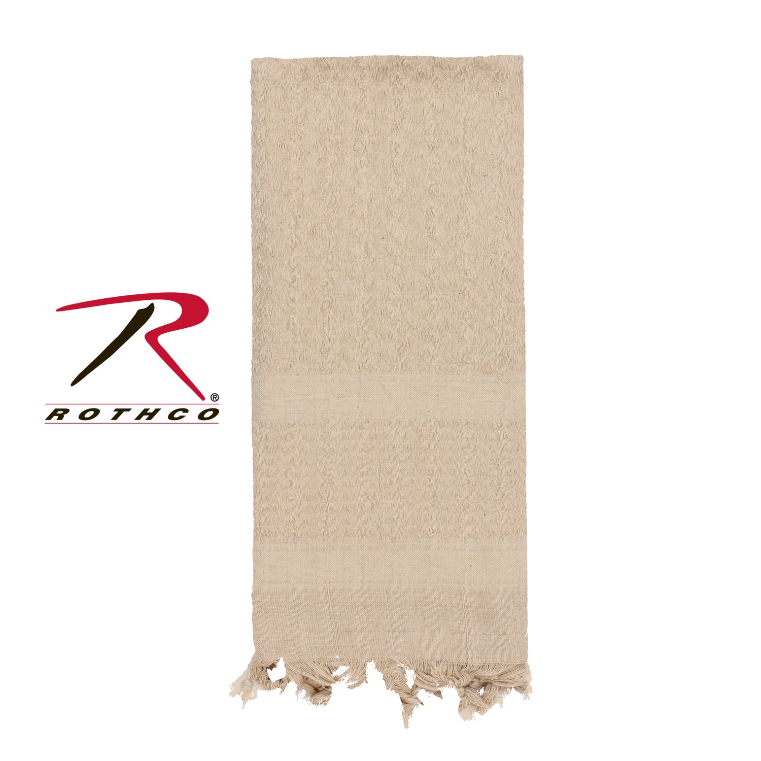 Rothco Solid Color Shemagh Tactical Desert Keffiyeh Scarf in Tan, Part Number 8637-TAN