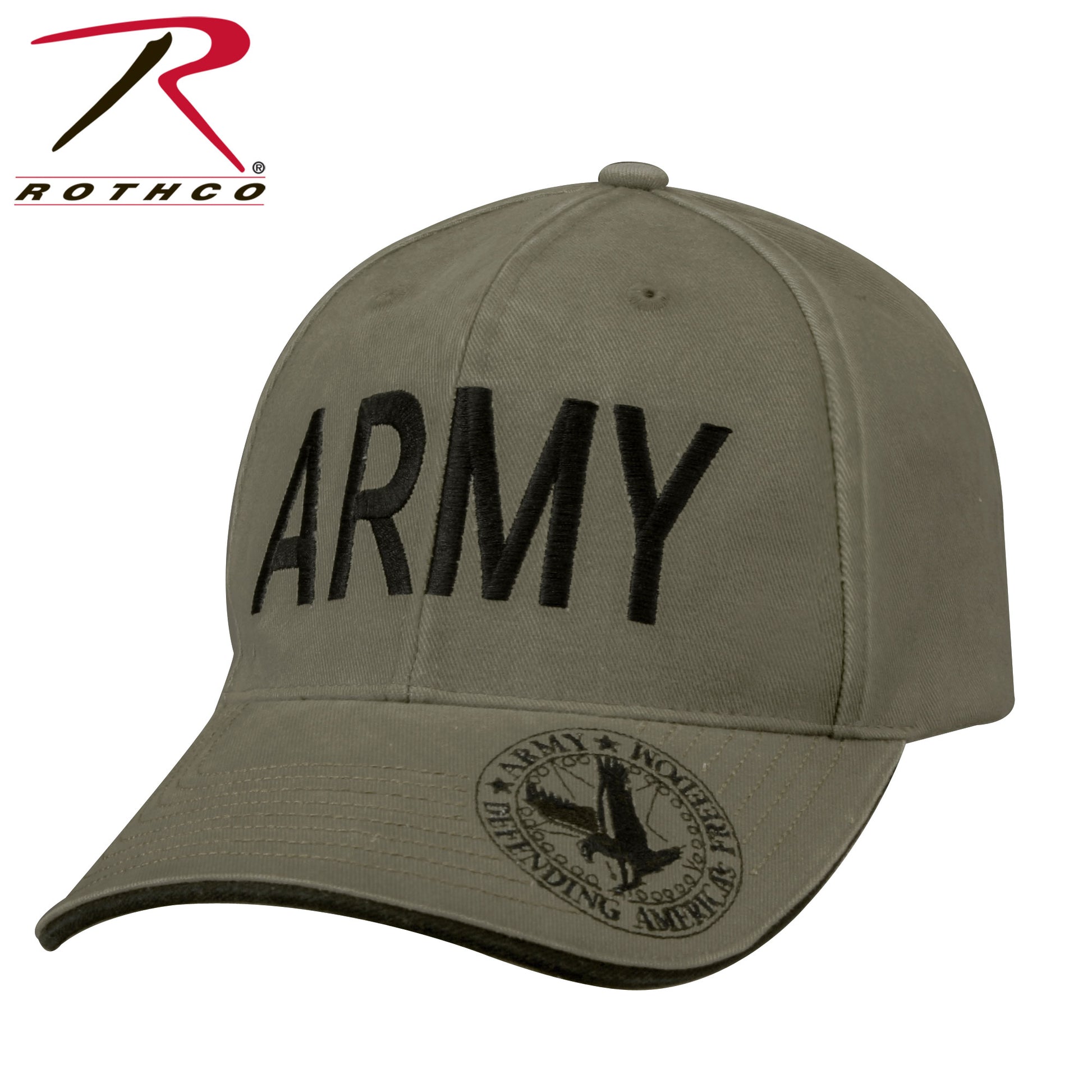 Rothco Vintage Deluxe Army Low Profile Insignia Cap in Olive Drab
