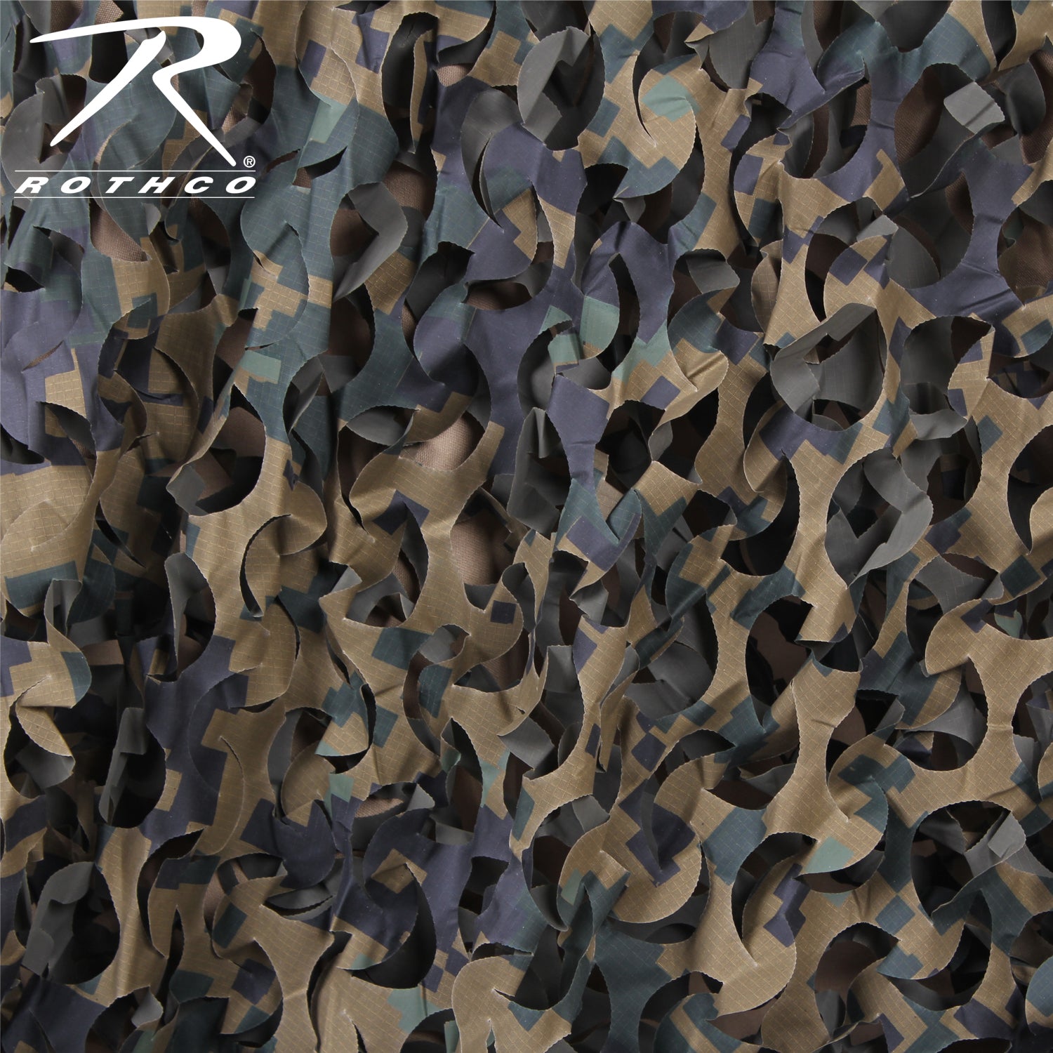 Rothco Large Ultra-Lite Digital Woodland Net - 7’10” x 19’8” Outdoor Camouflage Netting