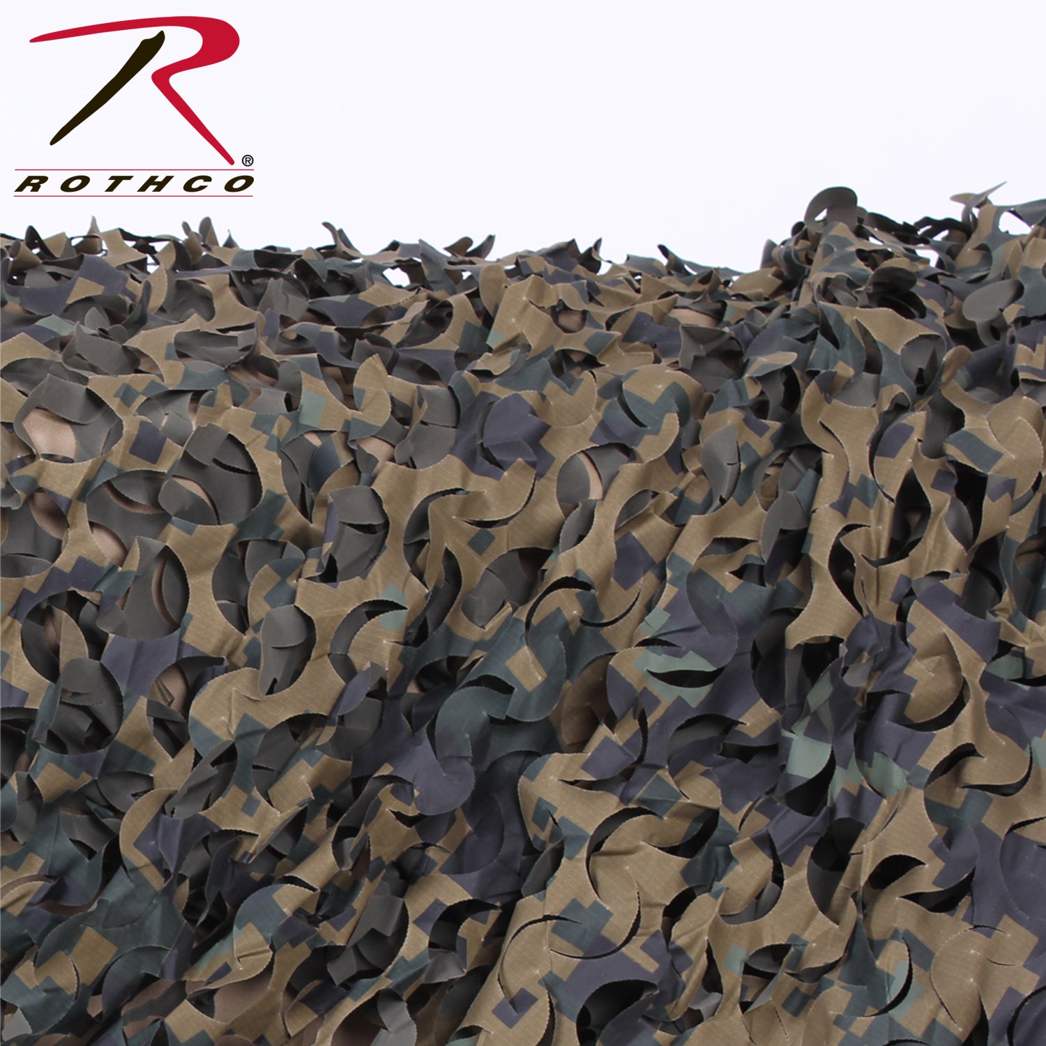Rothco Large Ultra-Lite Digital Woodland Net - 7’10” x 19’8” Outdoor Camouflage Netting