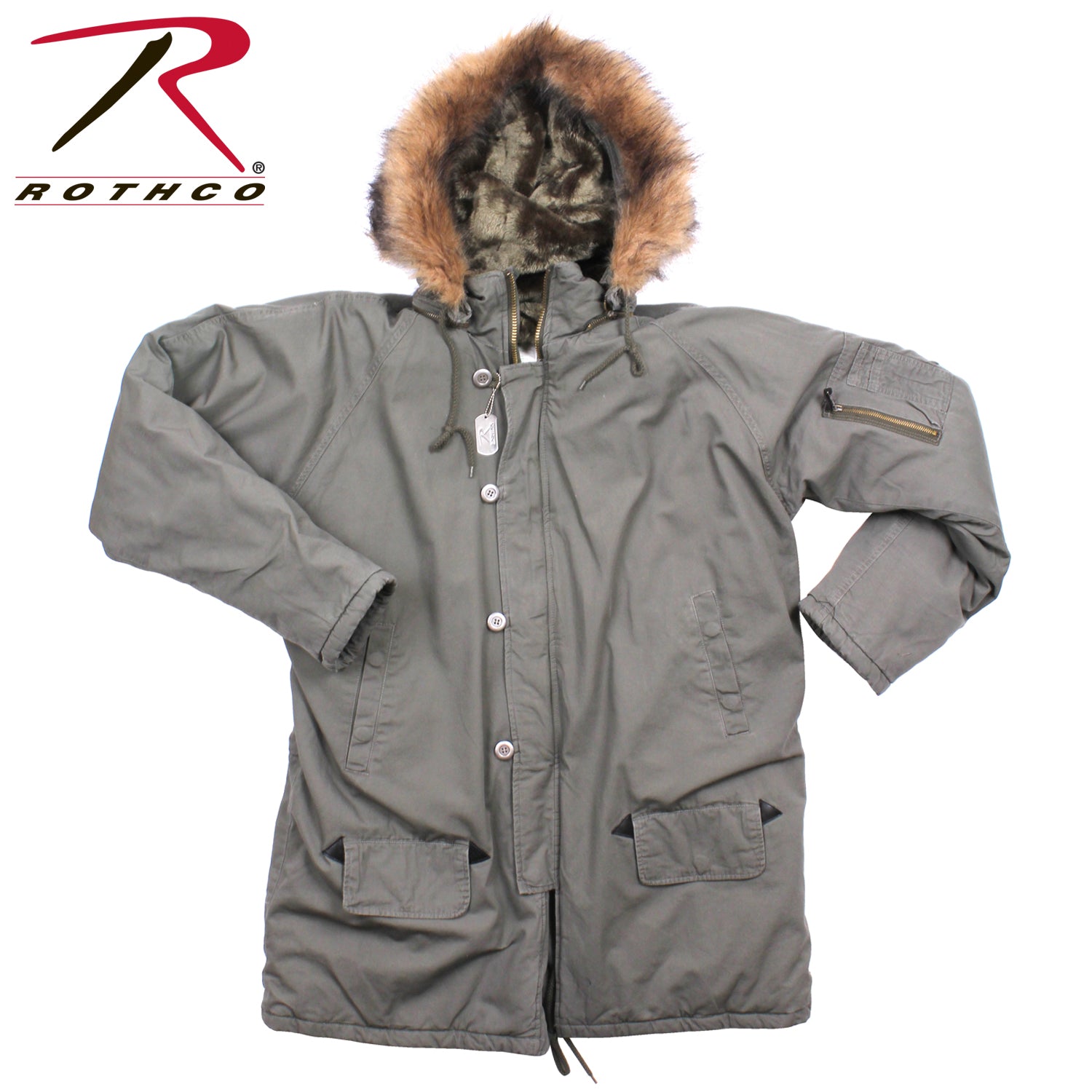 Rothco Vintage N-3B Parka Olive Drab Size Large