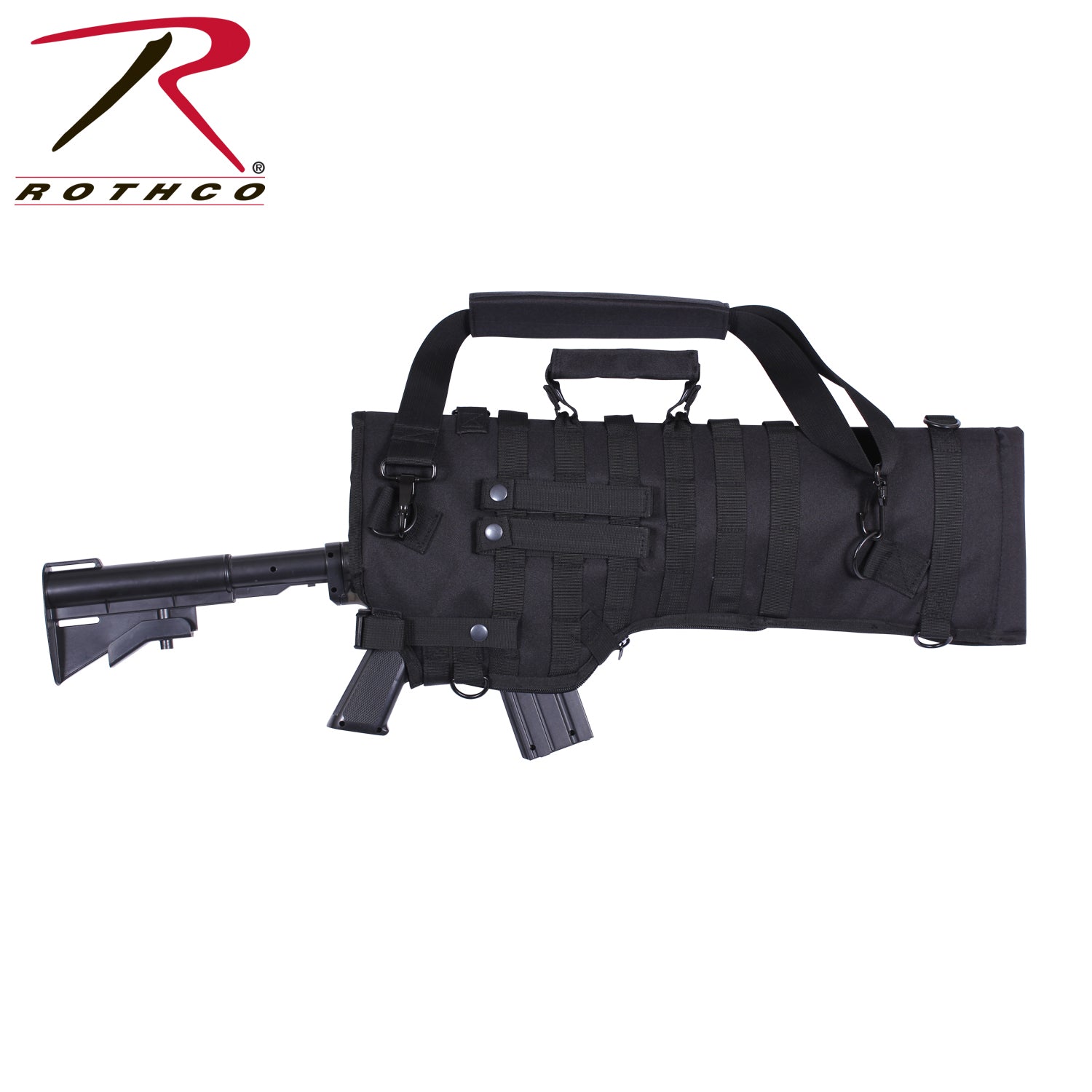 Rothco Tactical MOLLE Rifle Scabbard Black – Durable Padded Rifle Case with MOLLE Webbing and Adjustable Fit
