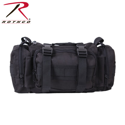 Rothco Tactical Convertipack Black - Versatile Shoulder and Waist Pack