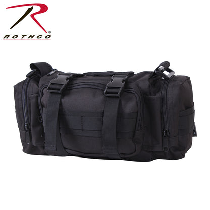 Rothco Tactical Convertipack Black - Versatile Shoulder and Waist Pack