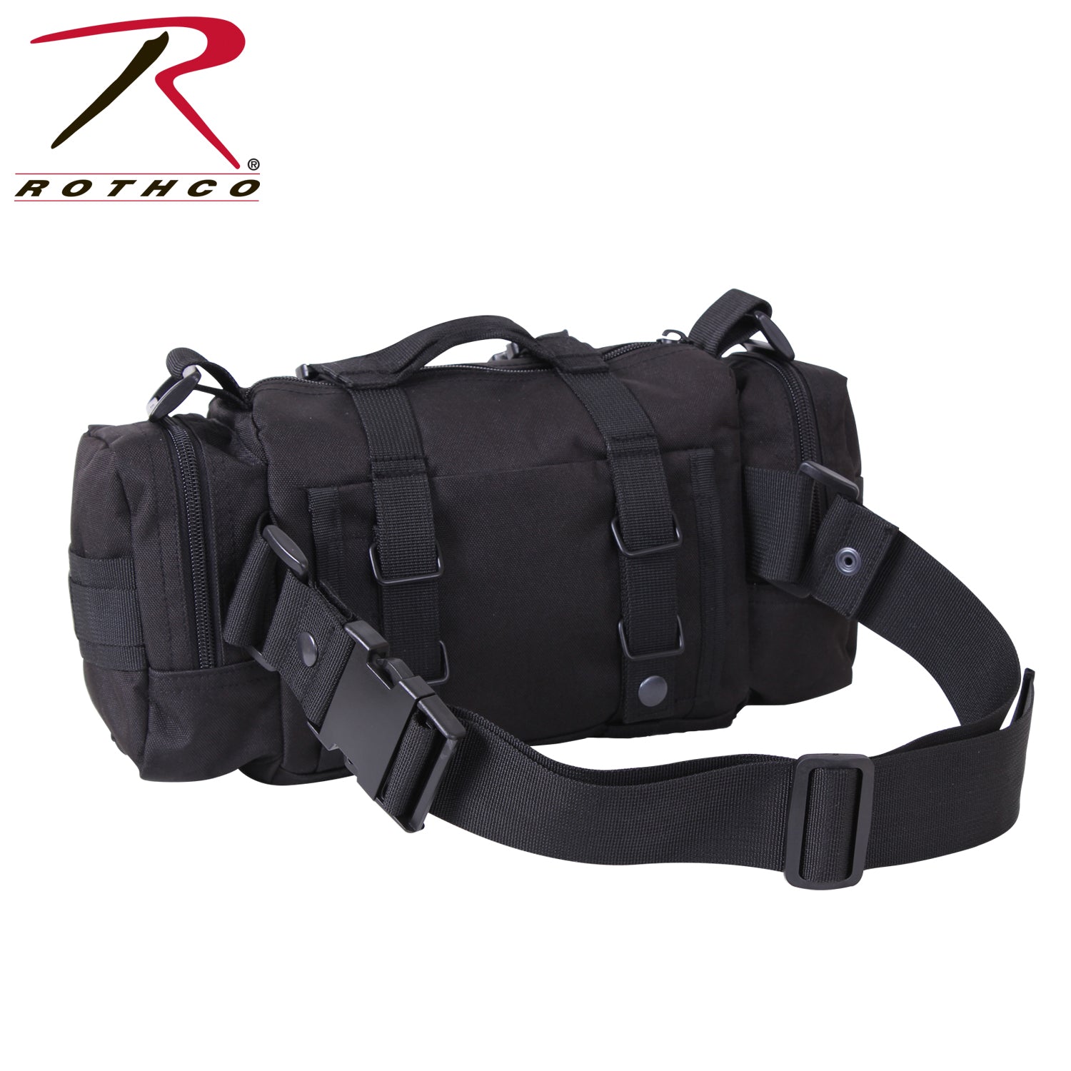 Rothco Tactical Convertipack Black - Versatile Shoulder and Waist Pack
