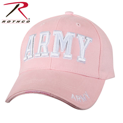 Rothco Deluxe Army Embroidered Low Profile Insignia Cap in Pink – Adjustable Brushed Cotton Twill Headwear