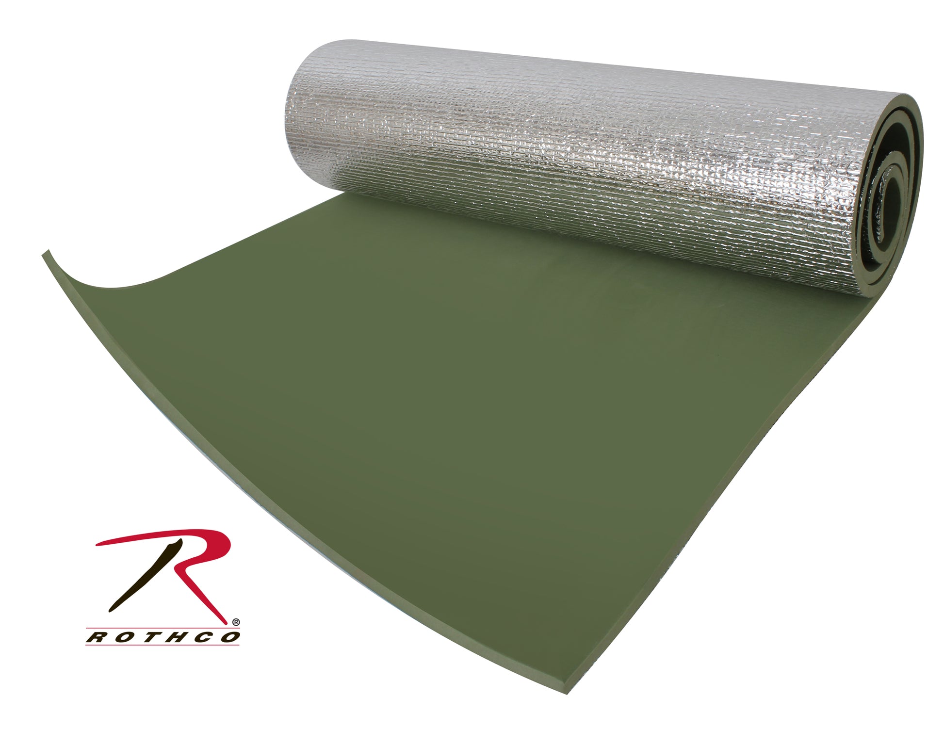 Rothco Thermal Reflective Sleeping Pad with Ties - Olive Drab, Part Number 4422
