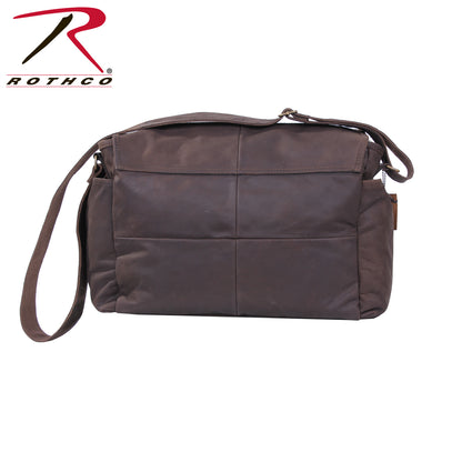 Rothco Brown Leather Classic Messenger Bag - Versatile and Durable for Daily Use