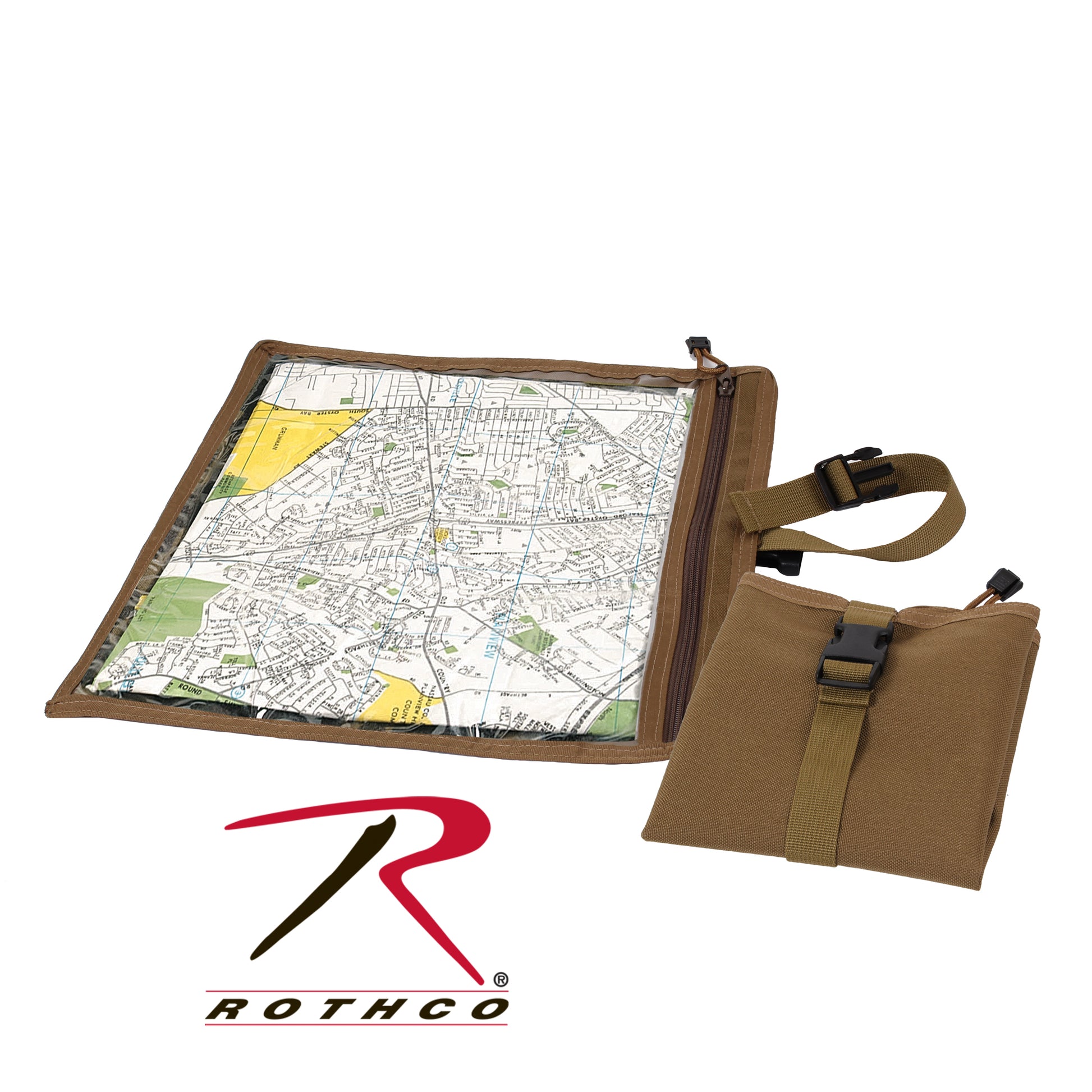Rothco Map and Document Case in Coyote Brown – Weather-Resistant Outdoor Protection
