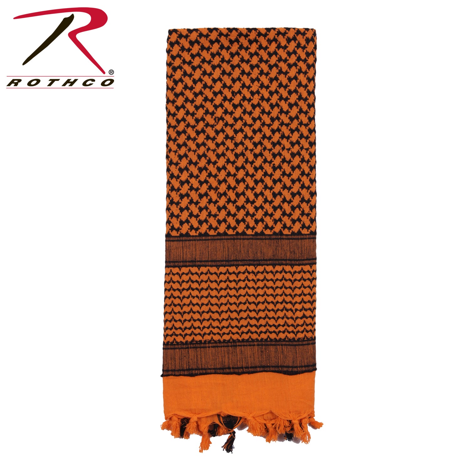 Rothco Shemagh Tactical Desert Keffiyeh Scarf Black / Orange with Versatile Uses