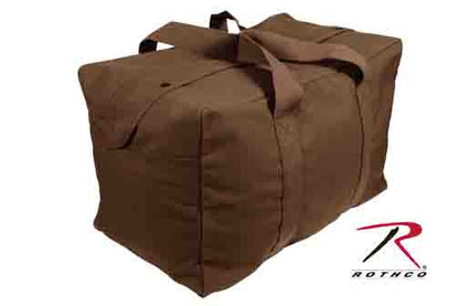 Rothco Canvas Parachute Cargo Bag Earth Brown – 75L Heavy Duty Duffle for Travel & Outdoor Use