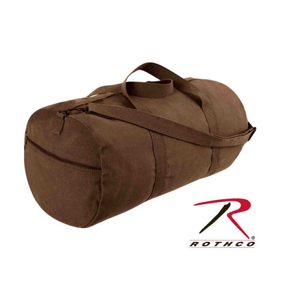 Rothco Canvas Shoulder Duffle Bag Earth Brown, 24 Inches – Heavy-Duty Outdoor Gear & Travel Bag
