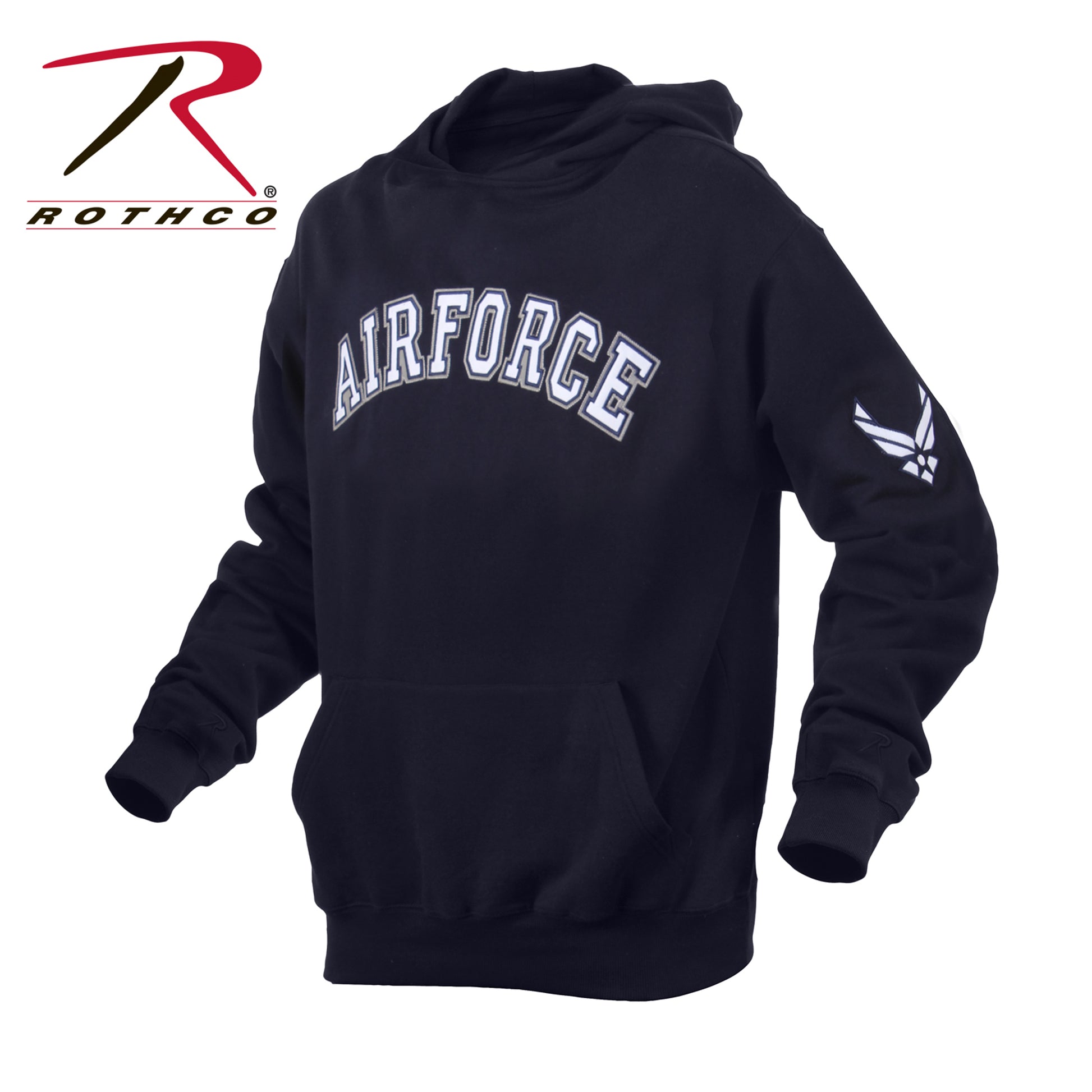 Rothco Embroidered Air Force Pullover Hoodie Size XL – Patriot Military Sweatshirt with Glossy Embroidery and Warm Fleece Lining