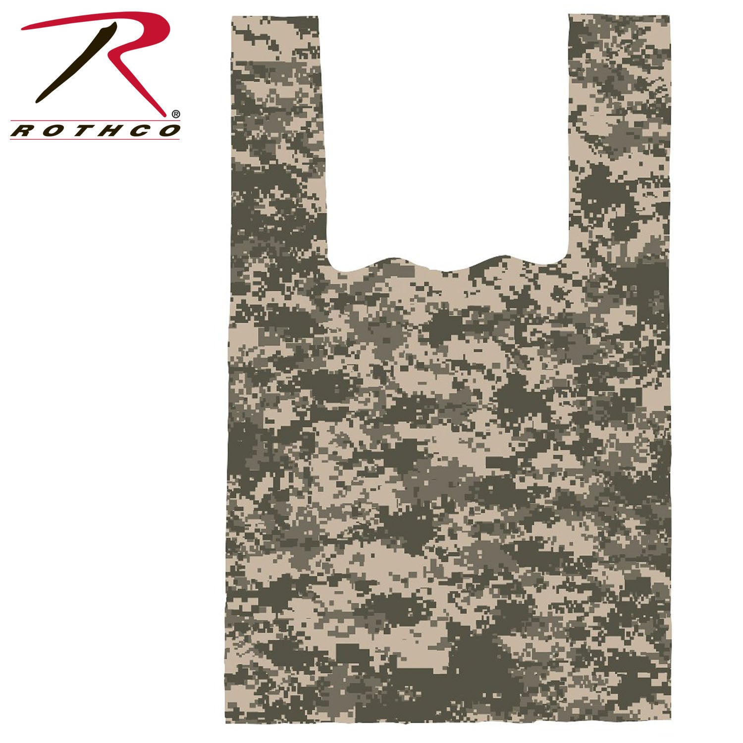 Rothco Medium Shopping Bag 12x7x23 Inches with Digital Camo Print - 1.25 MIL Thickness