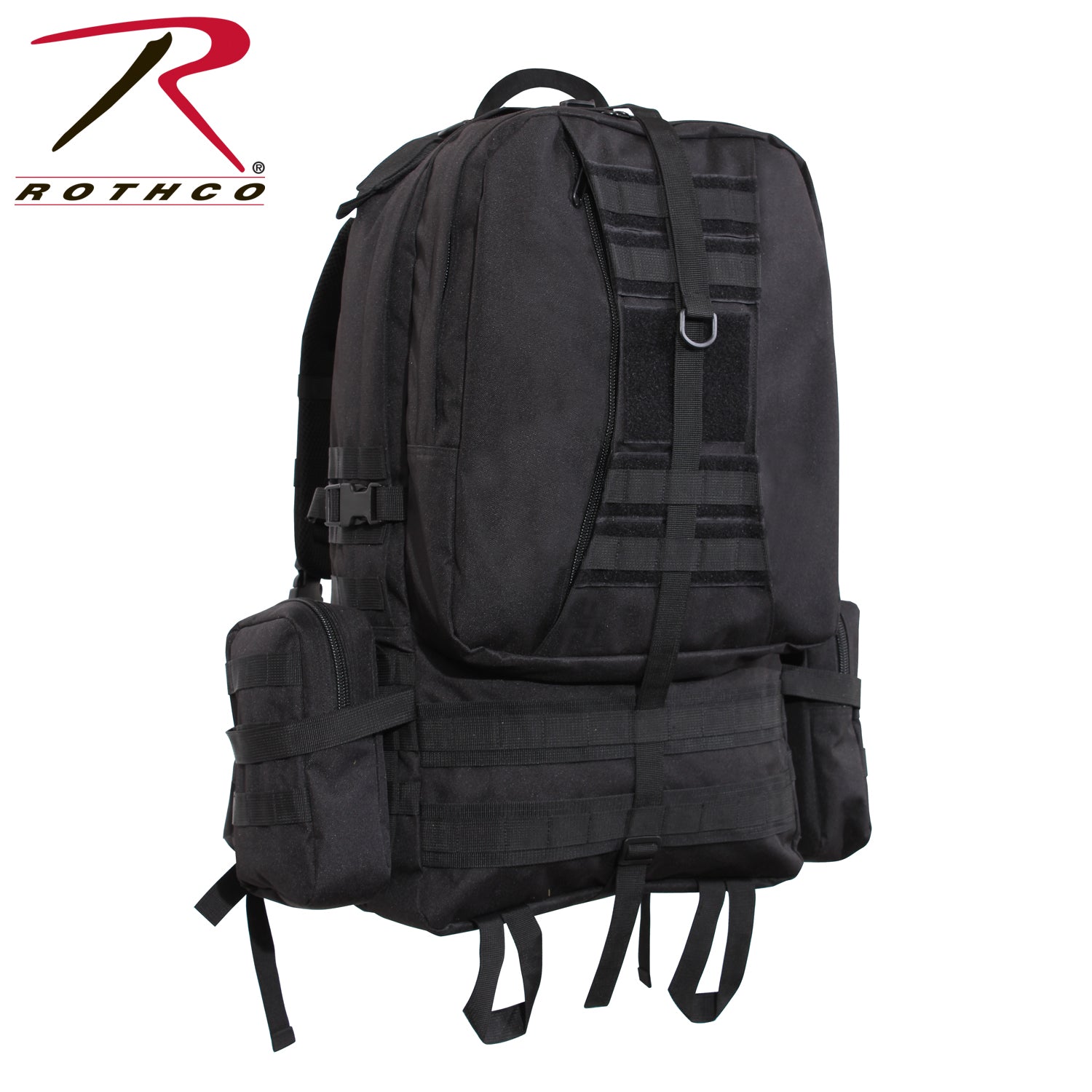 Rothco Global Assault Pack Black - Tactical Outdoor Backpack with 25-Inch Capacity