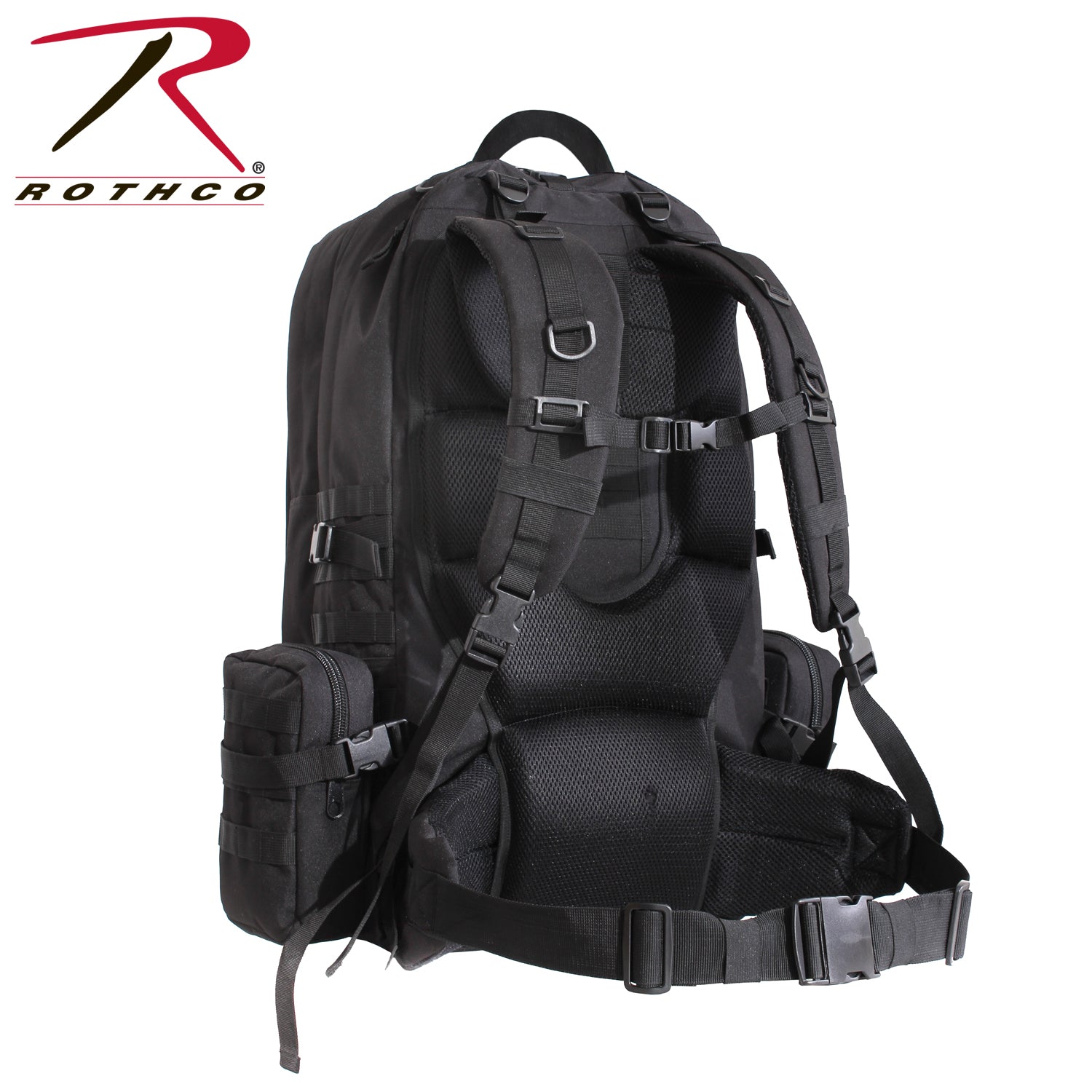 Rothco Global Assault Pack Black - Tactical Outdoor Backpack with 25-Inch Capacity