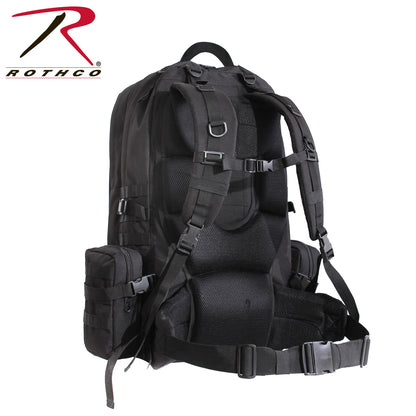 Rothco Global Assault Pack Black - Tactical Outdoor Backpack with 25-Inch Capacity