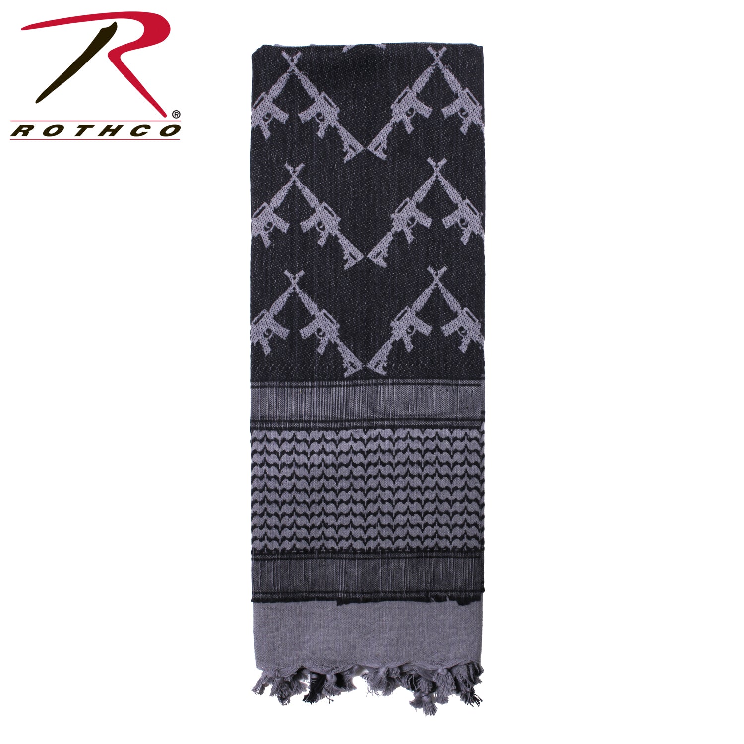 Rothco Crossed Rifles Shemagh Tactical Desert Keffiyeh Scarf in Grey