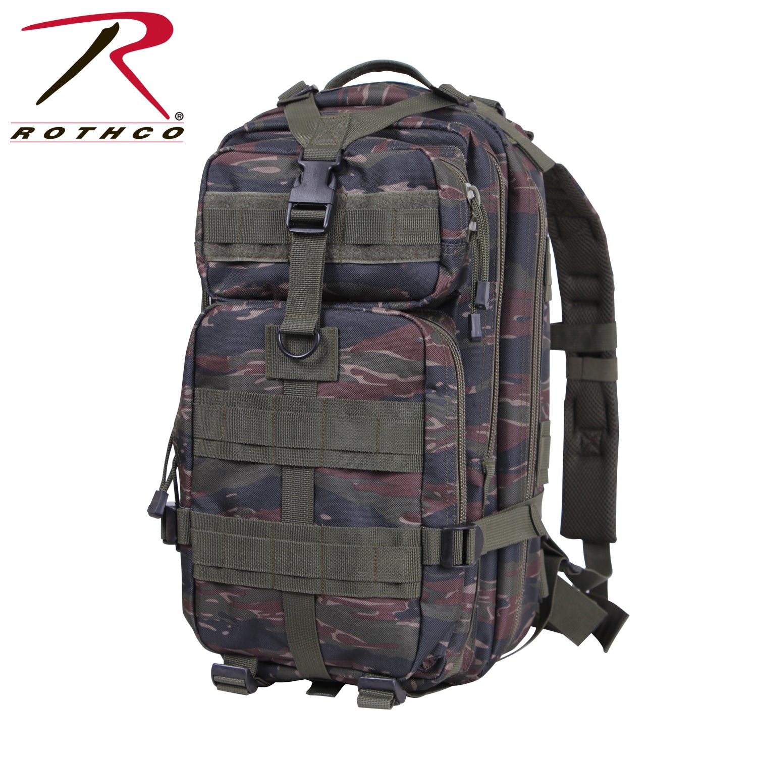 Rothco Medium Transport Pack Tiger Stripe Camo - 25L Tactical Backpack for Outdoor & Field Use