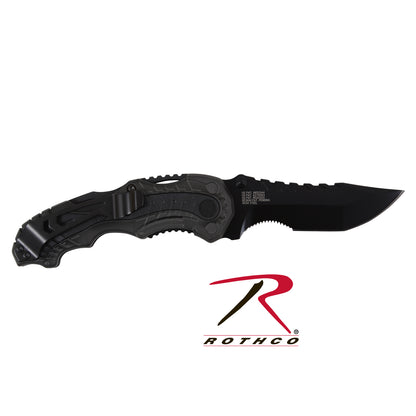 Smith & Wesson M&P Assisted Open Knife Part #3398 - 7.7 Inch Overall, 3.4 Inch Blade with Black Coated 4034 Stainless Steel Blade
