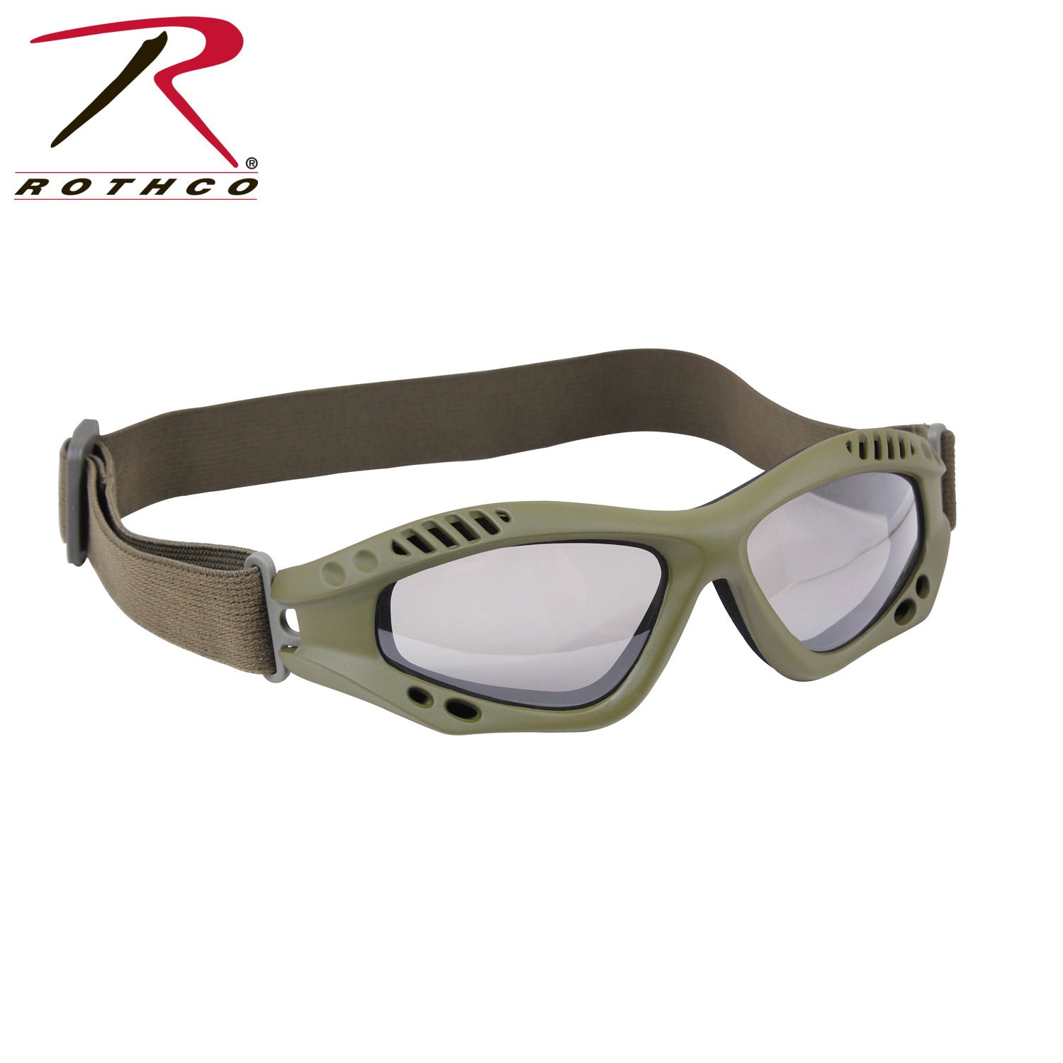 Rothco Ventec Tactical Goggles Olive Drab - Lightweight Military Eye Protection with Polycarbonate Lenses