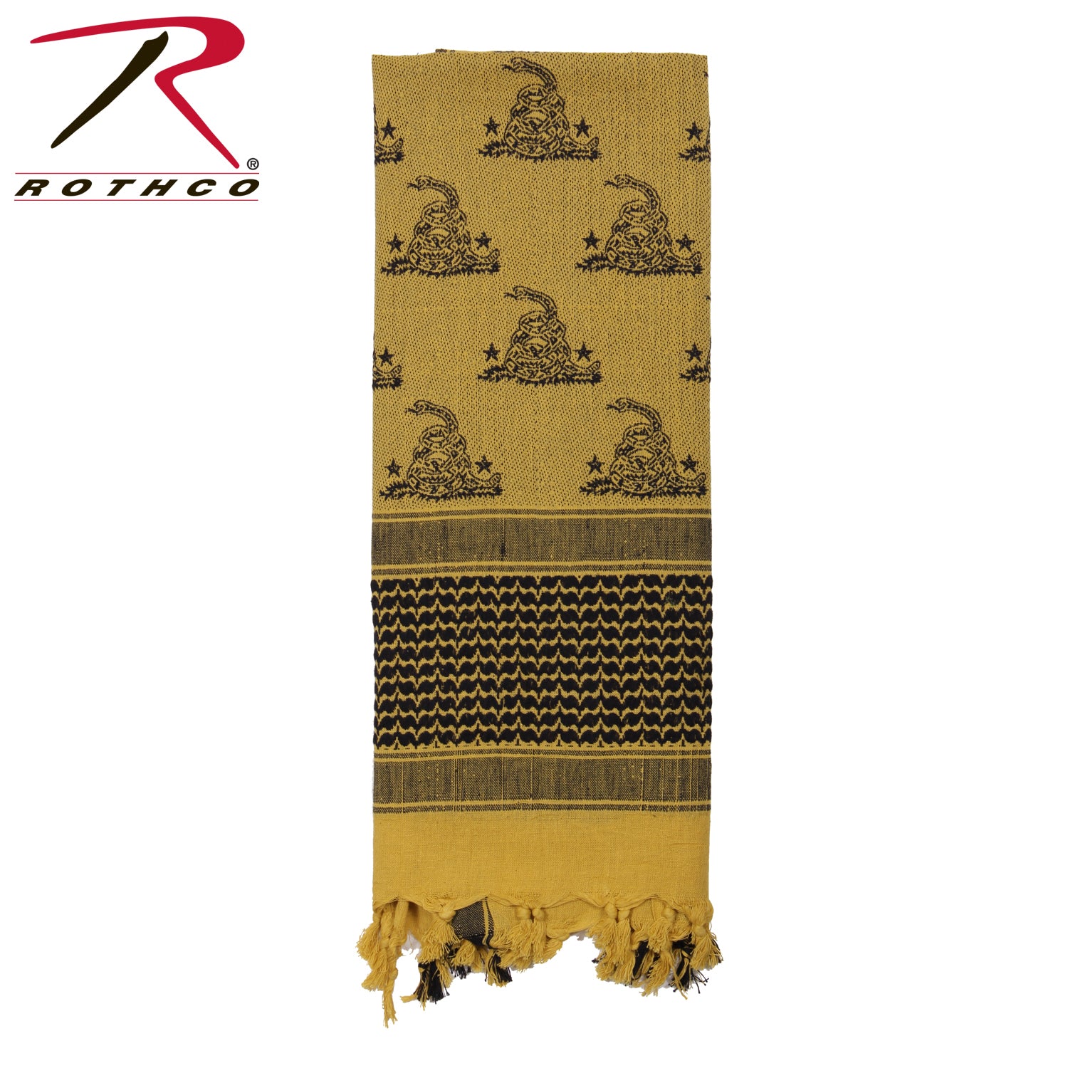 Rothco Gadsden Snake Shemagh Tactical Desert Scarf in Desert Sand, Part Number 88528