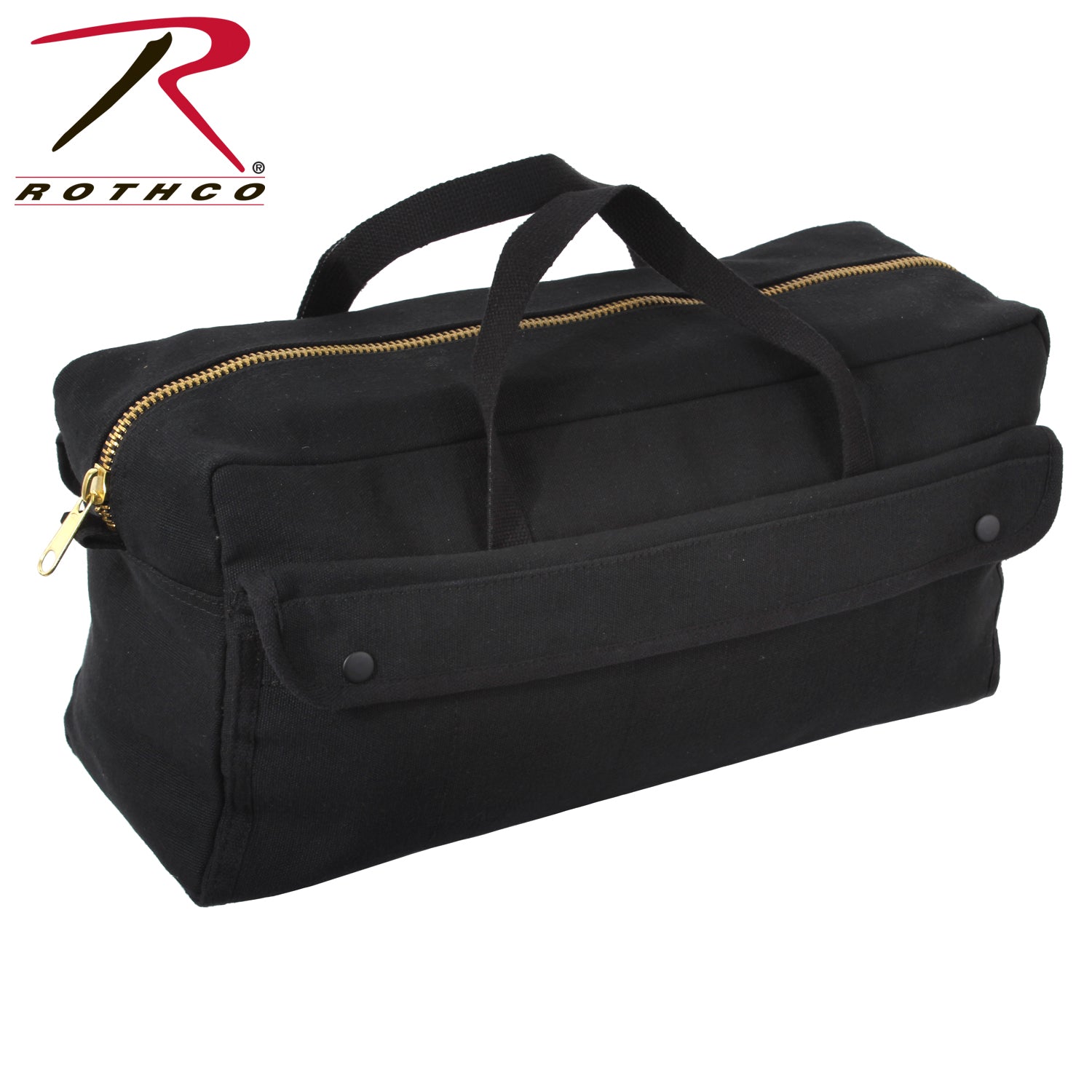 Rothco Canvas Jumbo Tool Bag with Brass Zipper - Black, Part Number 8150