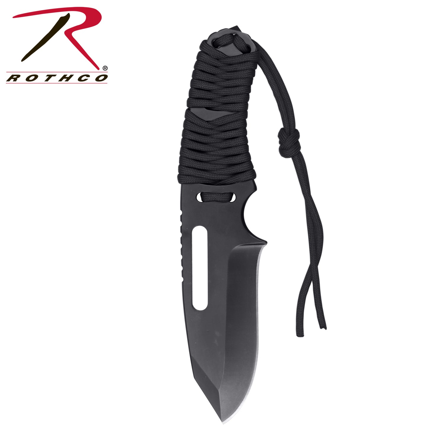 Rothco Large Paracord Knife with Fire Starter - Black, Part Number 36742