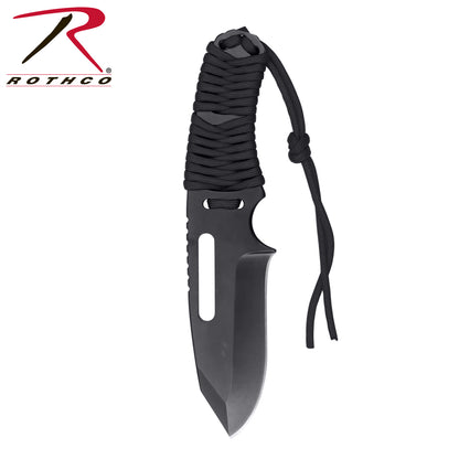 Rothco Large Paracord Knife with Fire Starter - Black, Part Number 36742