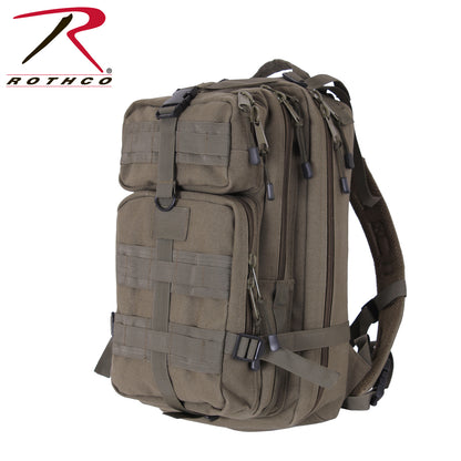 Rothco Tacticanvas Go Pack Olive Drab - 25L Tactical Canvas Backpack with Multiple Storage Compartments