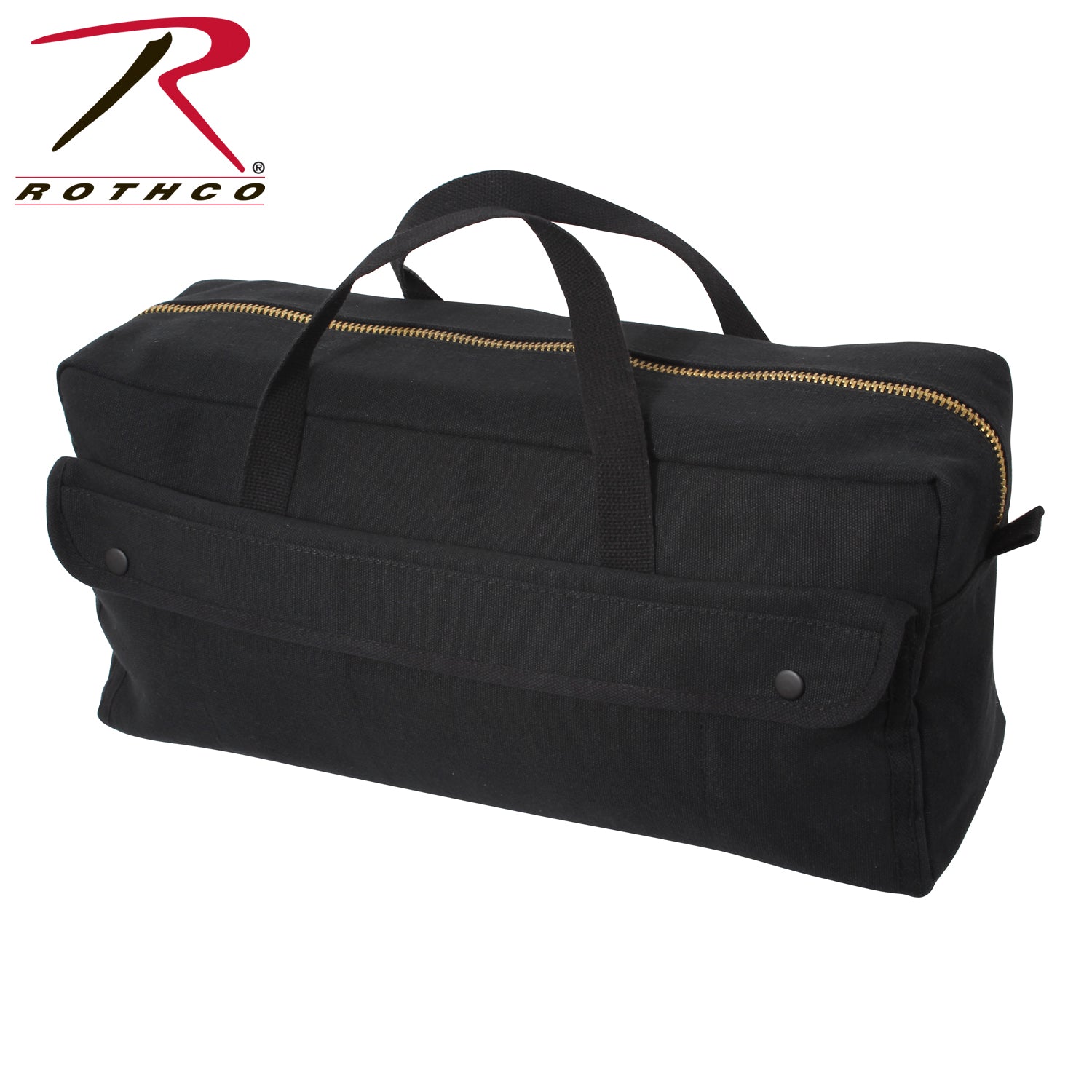 Rothco Canvas Jumbo Tool Bag with Brass Zipper - Black, Part Number 8150